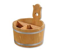 Range-couverts en bois H=20 D = 18 cm