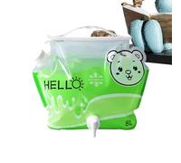 Récipient à eau de camping - 8 L avec poignée à bec verseur, étui à accessoires synthétiques de haute qualité, pochette réutilisable portable pour randonnée, randonnée, pêche, pique-nique, plage