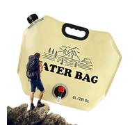 Récipient à eau de camping - Pichet de rangement portable de 8 L, réservoir durable de qualité alimentaire, bouchon à vis étanche, poignée de transport ergonomique avec corps pliable compact |
