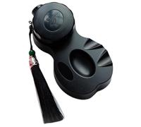 Récipient à Encre - Porte-Encre avec Couvercle à vis | Plateau de Rangement étanche, Design Pompons, Accessoire d'écriture, Outil d'art Portable, Organisateur de Station créative, Noir