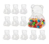 Récipient À Friandises En Forme D'ours Transparent - Conception De Système De Bocaux À Collation Réutilisables, Structure D'affichage De Bonbons Transparente, Accessoire D'organisation De Nourriture