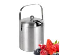 Récipient à glaçons en acier inoxydable - 1,3 l - Refroidisseur de boissons avec grande capacité - Pour fête, bar, jardin, côte, pique-nique, barbecue, champagne, vin