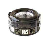 Récipient à goûter - Large boîte rotative empilable de 26 cm | Rangement alimentaire à double couche | Organisateur de collations en ABS pour cuisine, maison, bureau, fête, famille, amis, étudiants