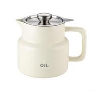 Récipient à graisse avec filtre à maille fine et couvercle, pot de filtre à huile de 1,5 l pour cuisine, revêtement anti-adhésif et résistant à la rouille, avec plateau dessous de verre antidérapant