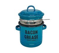 Récipient à graisse de Bacon émaillé à poignée avec cuillère passoire, Gadget de cuisine multifonctionnel, récipient d ' assaisonnement émaillé