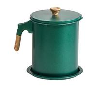 Récipient à graisse de - Garde-huile en acier inoxydable de 1,4 L, séparateur de graisse à mailles fines, passoire et bec verseur | Boîte de stockage d'huile de cuisson pour la cuisine, la fritu