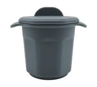 Récipient à graisse en silicone - Corps flexible résistant à la chaleur, couvercle sûr et bec verseur facile - Solution de rangement pour les résidus de cuisson - Utilisation pour nettoyer la poêle à