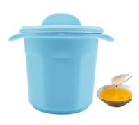 Récipient à graisse en silicone - Portable - Passoire à graisse de cuisine - Passoire à économie d'huile durable avec couvercle - Passe au lave-vaisselle - 4,96 x 3,82 x 4,56 pouces