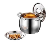 Récipient à graisse : récipient à graisse en acier inoxydable de 400 ml, récipient de stockage de cuisine avec couvercle passoire, boîte de bacon durable | Cuisson au four jour