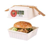 Récipient à hamburger pour le déjeuner, boîte de rangement pour petits pains à hamburger | Boîtes à hamburgers pour les fêtes | Boîte à sandwichs polyvalente à ouverture rapide, utilisation en Camping