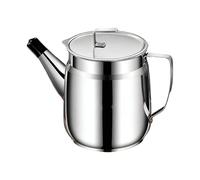 Récipient à huile de cuisson avec passoire | Bec verseur très facile de 2 L en acier inoxydable | Récupérateur de graisse pour cuisson avec filtre | Pour la maison, cuisine, camping, extérieur et frit