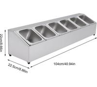 Récipient à ingrédients Grande capacité Commercial Épice Récipient alimentaire avec couvercle Acier inoxydable Durable