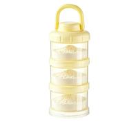 Récipient à lait en poudre - Récipient à formule de 7,56 pouces avec trois sections | Bouteille de stockage Portable empilable et étanche de 200g, pour maison, cuisine, chambre à coucher, voyage, nour