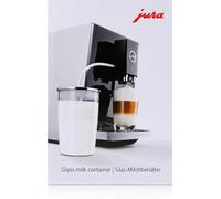 Récipient à lait JURA Récipient en verre, couvercle en acier chromé et silicone 0,5 litre