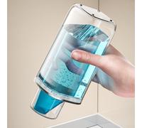 Récipient à lessive transparent scellé avec échelle graduée et design de refusion, pour distribuer le désordre et ranger les produits à lessive (0,6 l)