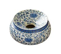 Récipient à Marc thé en céramique, Bassin à thé Vintage, cendrier Protection Contre Les Cendres Volantes, séparation Humide et sèche, for Placer Le Marc, Accessoires cérémonie du à Domicile(Blue)