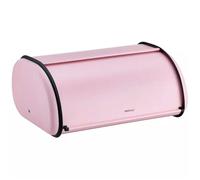 KING HOFF Boîte à pain spacieuse en métal pour pain et biscuits - Longue conservation et fraîcheur - 44 x 27 x 18,5 cm - Rose