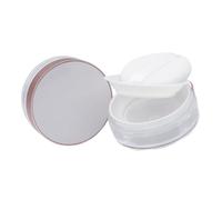 Récipient à poudre vide réutilisable avec éponge et filet élastique pour voyage, conteneur vide avec houppette