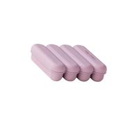 Récipient à quatre grilles à dégagement facile de capacité avec couvercle Bac à glaçons en silicone Moules à glace à longues bandes pour whiskies Plateau de bloc de congélation en élastomère