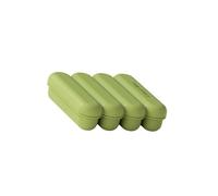 Récipient à quatre grilles à dégagement facile de capacité avec couvercle Bac à glaçons en silicone Moules à glace à longues bandes pour whiskies Plateau de bloc de congélation en élastomère