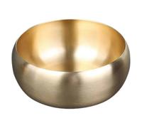 Récipient à résidus de thé en laiton doré conçu pour les cérémonies du thé Taille 18,00 x 18,00 x 7,30