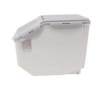 Récipient à Riz, écologique, Résistant aux Hautes Températures, Peu Encombrant, Récipient Alimentaire Hermétique en Plastique avec Tasse à Haricots (Gris 10KG)