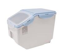 Récipient à Riz, écologique, Résistant aux Hautes Températures, Peu Encombrant, Récipient Alimentaire Hermétique en Plastique avec Tasse à Haricots (Bleu 10KG)