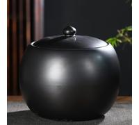 Récipient À Riz En Céramique Avec Couvercle, Boite Hermetique Alimentaire, Bocaux Rangement Cuisine, Boîtes Cereales Pour Soja, Maïs, Flocons D'avoine, Grains De Café, Sucre(Nero,5KG)