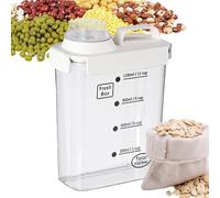 Récipient à riz hermétique - Réservoir transparent avec verre doseur - Récipient alimentaire - Boîte de rangement pour céréales pour la cuisine - Récipient de rangement transparent pour L sèche