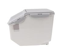 Récipient à Riz, écologique, Résistant aux Hautes Températures, Peu Encombrant, Récipient Alimentaire Hermétique en Plastique avec Tasse à Haricots (Gris 15KG)