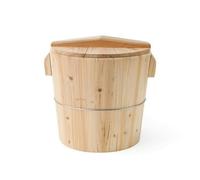 Récipient à Riz Vapeur Panier de Vapeur Marmite à Riz Cocotte à Riz Baril de Cuisson en Bois avec Cercle en Métal et Fond Aéré Vapeur Uniforme et, size to 1