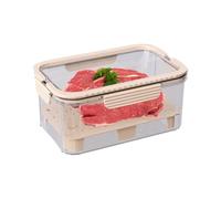 Récipient à salade pour réfrigérateur - Congélateur de produits - Interrupteur hermétique transparent avec couvercle pour viande, feuilles, organisateur alimentaire pour réfrigérateur ou