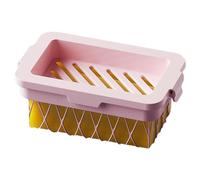 Récipient à savon en maille - Rangement de savon - Récipient multifonction avec drain - Outil de nettoyage de cuisine pour colocataires, parents, amis, femmes, hommes (6,1 x 3,66 x 0,79 pouces)