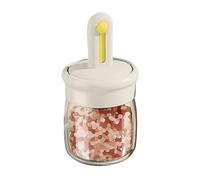Récipient à sel - Pot à assaisonnement avec couvercle, cuillère télescopique de 275 ml incluse récipient alimentaire transparent pour plat de repas au barbecue sert poivre sucre café