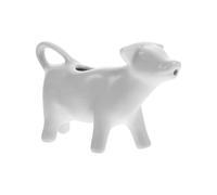 Récipient à sirop, en forme de vache résistant à la chaleur, pichet à crème à lait en céramique pour sauce à spaghetti, pot à crème blanc