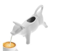 Récipient À Sirop | Petit Récipient À Crème | Crémier Céramique Forme Vache Résistant Chaleur | Jolli Pot Blanc Pour Lait Crème Sauce Miel Barbecue Pique Nique Cuisine Maison Accessoire Service Table
