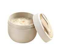 Récipient À Soupe Et Déjeuner De 600ml, Pot De Stockage Des Aliments En Silicone PP Étanche Avec Cuillère | Bol De Nourriture Chaude Portable Pour La Préparation Des Repas, Soupes, Salades, Bouillie |