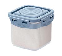 Récipient à sucre en poudre - PP et silicone - 11 x 9,5 x 8,5 cm - Récipient de rangement hermétique empilable - Étagère de cuisine pour sucre de canne, céréales, produits secs - Utilisation