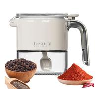 Récipient à sucre en verre | Pots à épices avec couvercle et cuillère, bidon hermétique pour poudre de poivre sel, table à manger, garde-manger, restaurant de cuisine