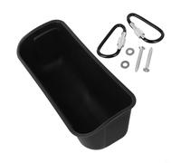 Récipient à suspendre avec plusieurs méthodes d'installation pour clôture ou cage, conçu pour soutenir l'alimentation multiple des animaux de volaille (noir)