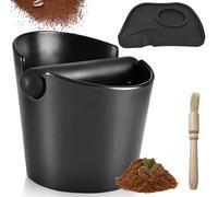 Récipient à taper pour porte-filtre, marc de café, récipient à expresso, avec levier de frappe amovible, Knock Box Barista Accessoires Expresso pour cuisine, café, restaurant, bureau (noir)