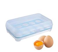 Récipient à œufs à 15 compartiments | Distributeur d'œufs anti-fuite pour réfrigérateur de cuisine