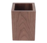 Récipient à ustensiles de cuisine en bois de noyer rhombique, organisateur de grande capacité pour outils de cuisine, stylo, pinceau de maquillage, support multi-usage durable (A. Les capacités d'Ain)