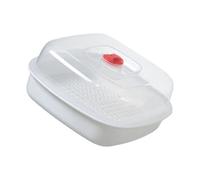 Récipient à vapeur efficace pour micro-ondes avec structure en couches, trous de dispersion, couvercles transparents pour un chauffage uniforme et sûr, gadget de cuisine multifonction