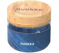 Récipient Alimentaire 820ml Déco Grain du Bois avec Couvercle en Bambou Quokka Bleu Bleu G