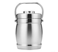 Récipient alimentaire à double couche en acier inoxydable avec isolation sous vide pour 4 à 6 heures de rétention de la chaleur et du froid, configuration à trois compartiments pour un emballage