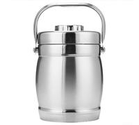 Récipient alimentaire à double couche en acier inoxydable avec isolation sous vide pour 4 à 6 heures de rétention de la chaleur et du froid, configuration à trois compartiments pour un emballage