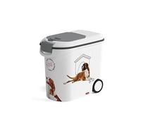 CURVER Conteneur à croquettes pour chien à roulettes 12 kg - 35L - Love Pets