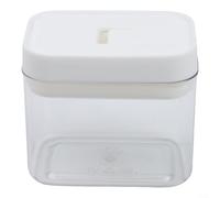 Récipient alimentaire avec corps en plastique et couvercle à double joint pour un stockage à long terme des aliments secs et un inventaire visuel facile (500 ml)