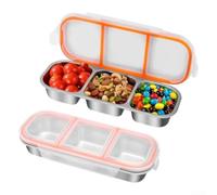 Récipient alimentaire en acier 304 avec joint hermétique Orange 26 cm